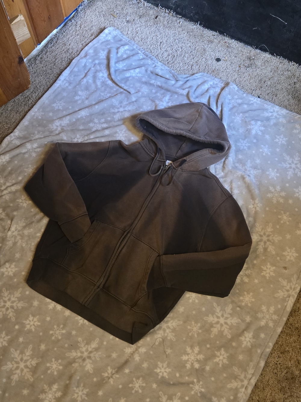 Old Navy Black Sun Faded Hooded Full-Zip Jacket